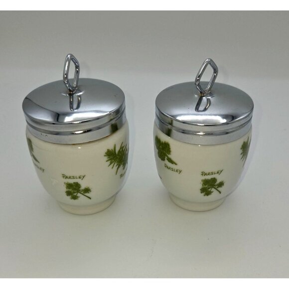 Taste Setters East Porcelain Herb Garden Egg Colder Set - Picture 2 of 9
